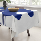 Blue Poppy Flowers on White Background #decor #society6 #buyart Tablecloth Gallery Image 3
