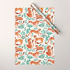 Cheetah Collection - Orange & Green Palette Wrapping Paper Gallery Image 1