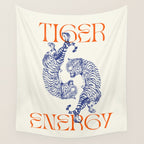 Tiger Energy Wall Tapestry Gallery Image 4