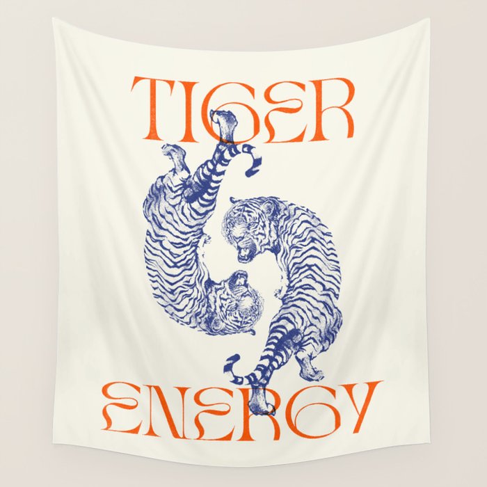 Tiger Energy Wall Tapestry Gallery Image 4