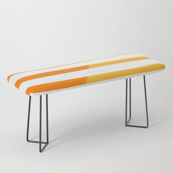 Beach Stripes Orange Yellow Bench Gallery Image 1