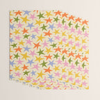 Colorful retro star shape art pattern Wrapping Paper Gallery Image 3