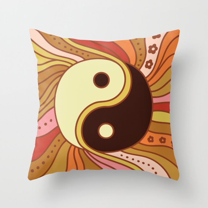 Funky Yin Yang Throw Pillow Gallery Image 6
