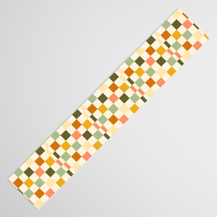 Vintage Checkerboard Pattern Table Runner Gallery Image 3