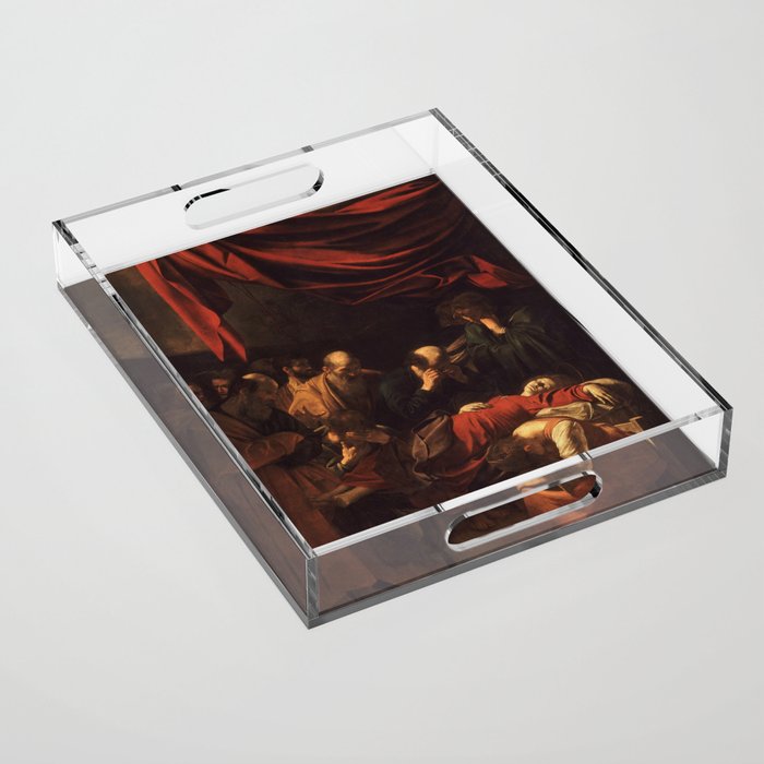 Michelangelo Merisi da Caravaggio "The Death of the Virgin" Acrylic Tray Gallery Image 1