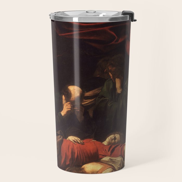 Michelangelo Merisi da Caravaggio "The Death of the Virgin" Travel Mug Gallery Image 2