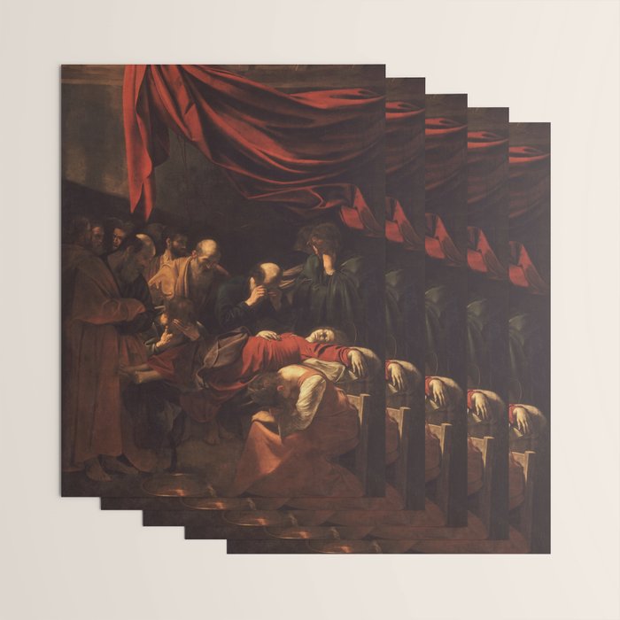 Michelangelo Merisi da Caravaggio "The Death of the Virgin" Wrapping Paper Gallery Image 3