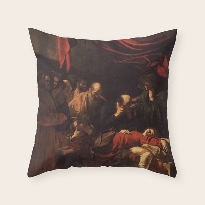 Michelangelo Merisi da Caravaggio "The Death of the Virgin" Throw Pillow Gallery Image 6