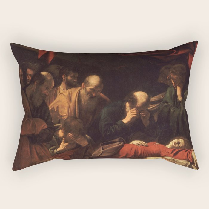 Michelangelo Merisi da Caravaggio "The Death of the Virgin" Rectangular Pillow Gallery Image 2