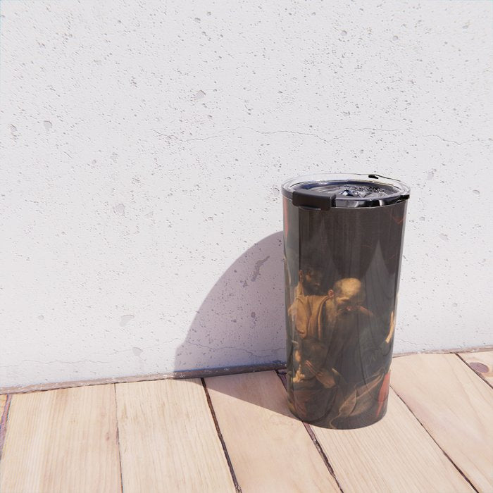 Michelangelo Merisi da Caravaggio "The Death of the Virgin" Travel Mug Gallery Image 4