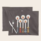 Festive Retro Candles Placemat Gallery Image 1