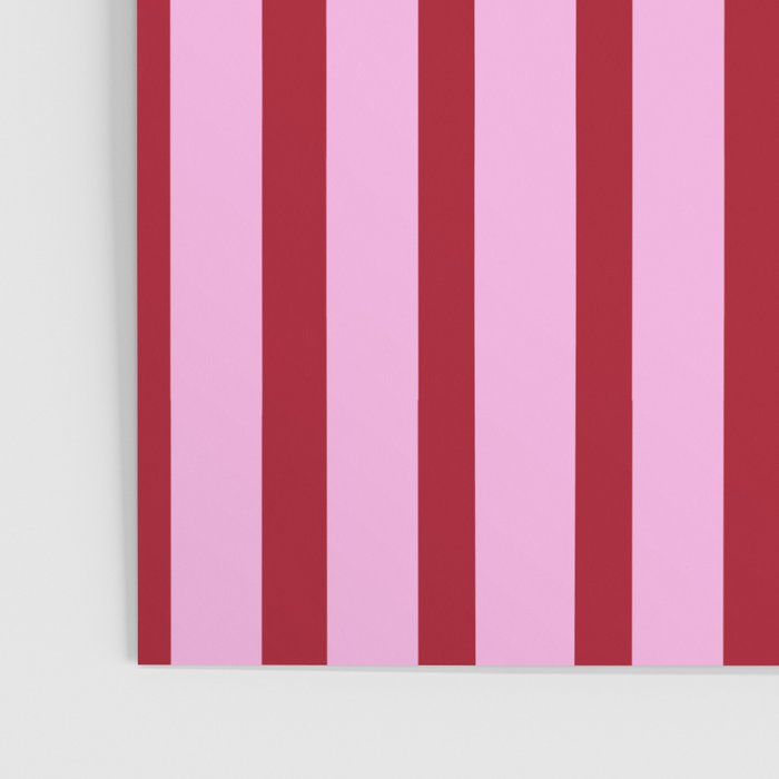 Pink and Red Candy Stripes Pattern Poster Gallery Image 3