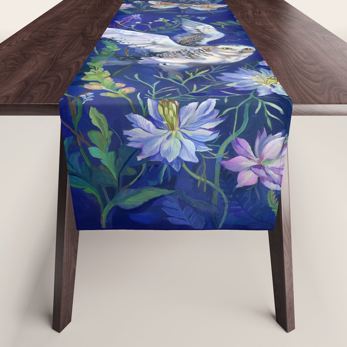Flower Garden Owls Table Runner Gallery Image 1