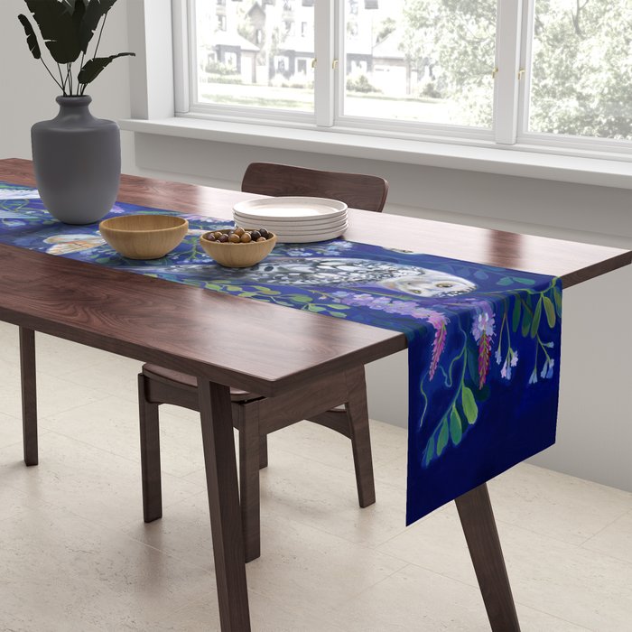 Flower Garden Owls Table Runner Gallery Image 2