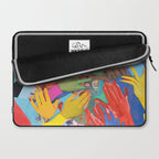 A Hand Is All We Need, Abstract Human Face Community, Humanity People Colorful Concept Positivity Laptop Sleeve Gallery Image 2