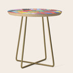 A Hand Is All We Need, Abstract Human Face Community, Humanity People Colorful Concept Positivity Side Table Gallery Image 1