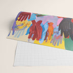 A Hand Is All We Need, Abstract Human Face Community, Humanity People Colorful Concept Positivity Wrapping Paper Gallery Image 2