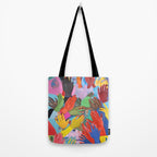 A Hand Is All We Need, Abstract Human Face Community, Humanity People Colorful Concept Positivity Tote Bag Gallery Image 2
