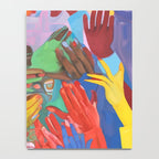 A Hand Is All We Need, Abstract Human Face Community, Humanity People Colorful Concept Positivity Notebook Gallery Image 4