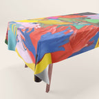 A Hand Is All We Need, Abstract Human Face Community, Humanity People Colorful Concept Positivity Tablecloth Gallery Image 1