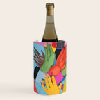 A Hand Is All We Need, Abstract Human Face Community, Humanity People Colorful Concept Positivity Wine Chiller Gallery Image 2