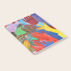 A Hand Is All We Need, Abstract Human Face Community, Humanity People Colorful Concept Positivity Notebook Gallery Image 2