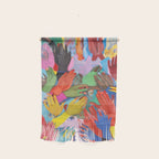A Hand Is All We Need, Abstract Human Face Community, Humanity People Colorful Concept Positivity Wall Hanging Gallery Image 1