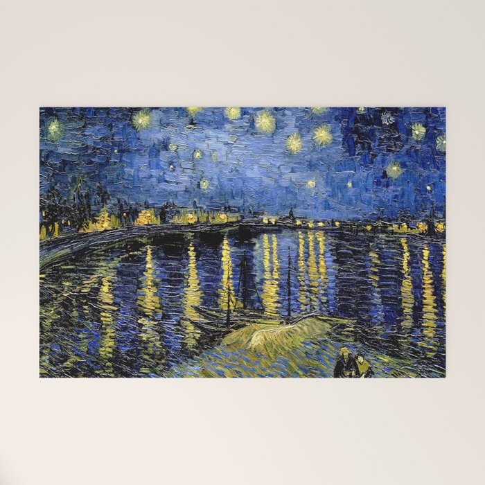 Vincent Van Gogh Starry Night Welcome Mat Gallery Image 1