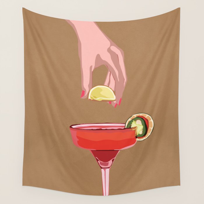Cocktail Time 1 Wall Tapestry Gallery Image 4