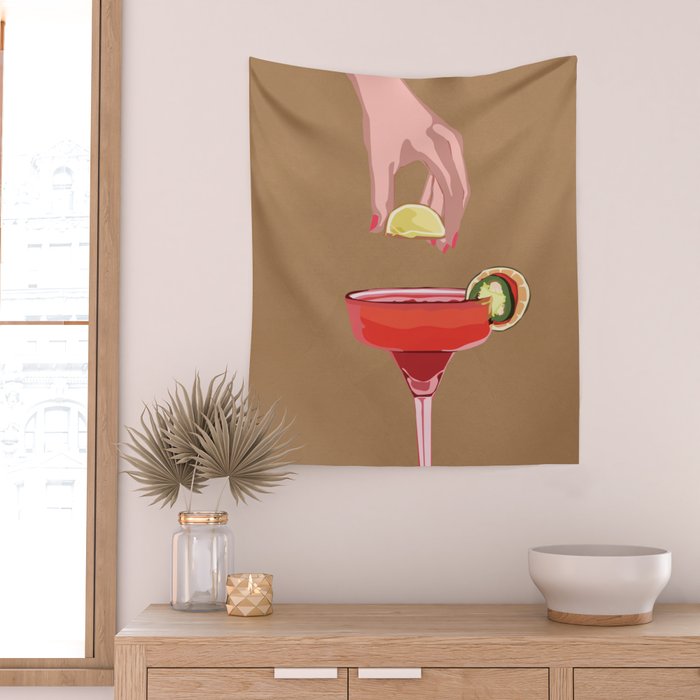 Cocktail Time 1 Wall Tapestry Gallery Image 2