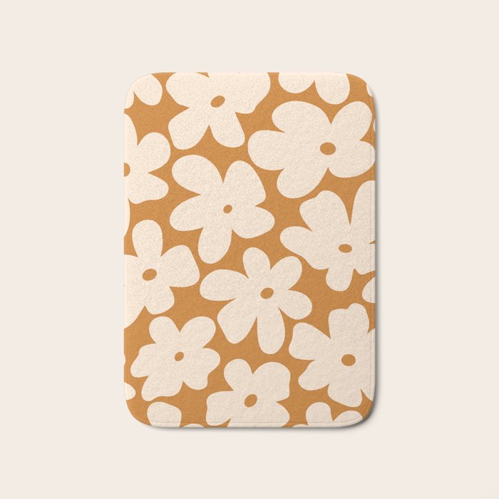 Retro Color Palette - 70's Daisy Bath Mat Gallery Image 1
