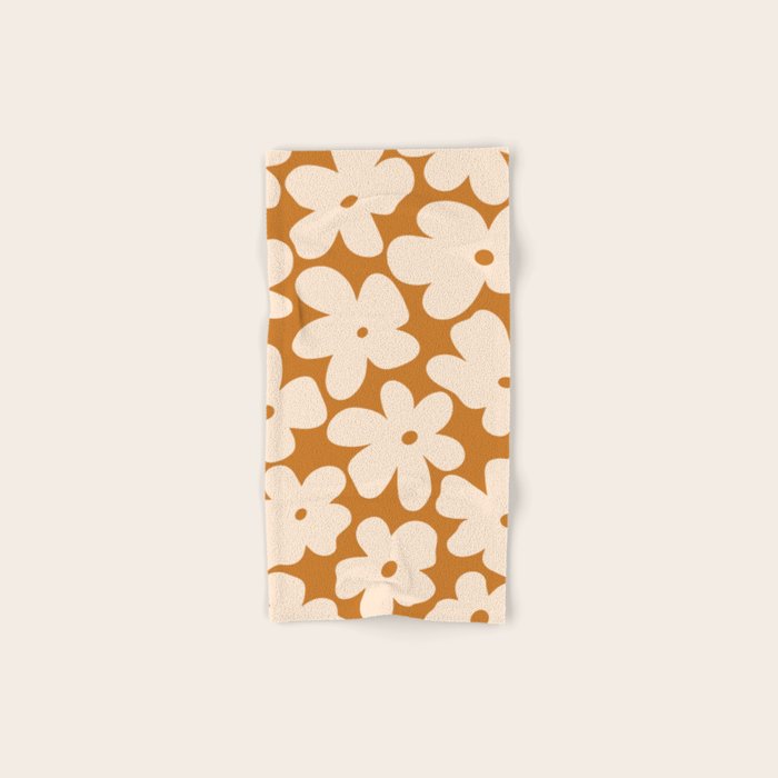 Retro Color Palette - 70's Daisy Bath Towel Gallery Image 1