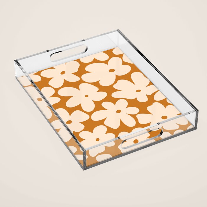 Retro Color Palette - 70's Daisy Acrylic Tray Gallery Image 1