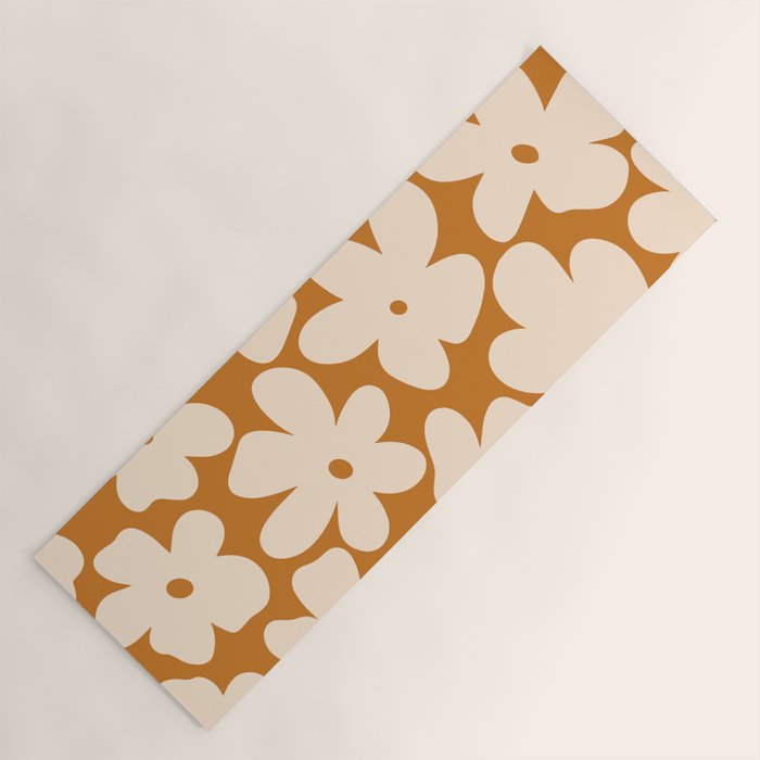 Retro Color Palette - 70's Daisy Yoga Mat