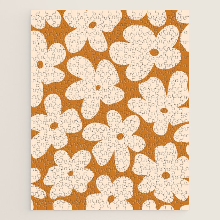 Retro Color Palette - 70's Daisy Jigsaw Puzzle Gallery Image 1