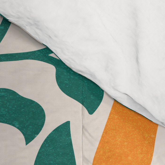 Tangerine & Pine: Matisse Flowers & Leaves Comforter Gallery Image 4