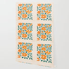 Tangerine & Pine: Matisse Flowers & Leaves Wallpaper Gallery Image 2
