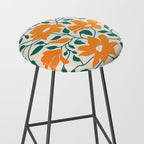 Tangerine & Pine: Matisse Flowers & Leaves Stool Gallery Image 2