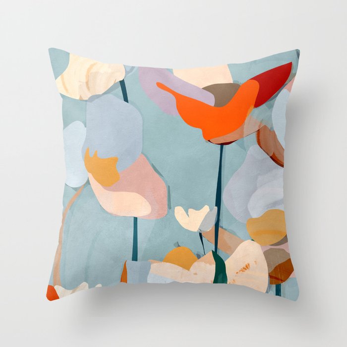 Layered Bloom Throw Pillow Gallery Image 6