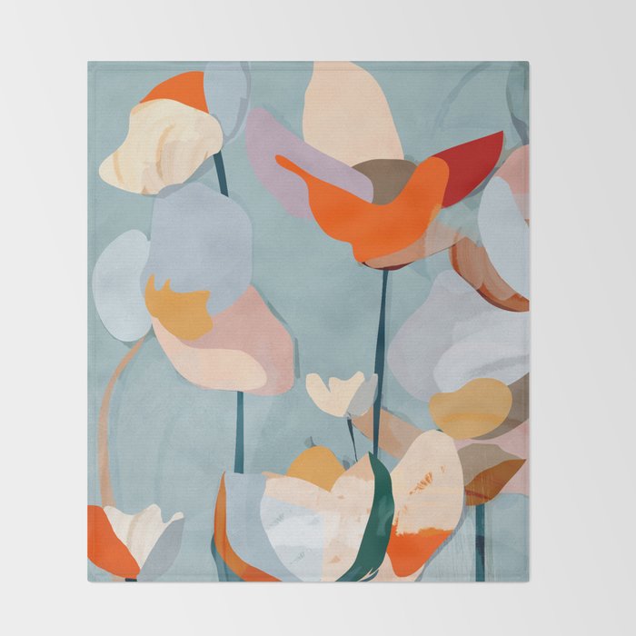 Layered Bloom Throw Blanket Gallery Image 2