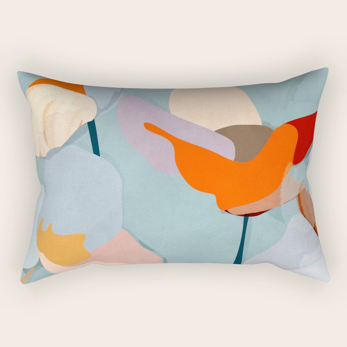 Layered Bloom Rectangular Pillow Gallery Image 1