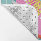 The Right Stuff - retro throwback 80s style rollerskates skating rink trendy 1980's Bath Mat Gallery Image 2