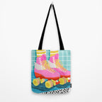 The Right Stuff - retro throwback 80s style rollerskates skating rink trendy 1980's Tote Bag Gallery Image 2
