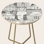 Washington DC toile gray Side Table Gallery Image 2