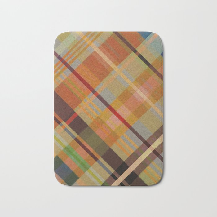 Colorful Plaid #2 Bath Mat Gallery Image 1