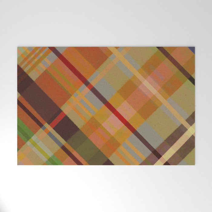 Colorful Plaid #2 Welcome Mat Gallery Image 1