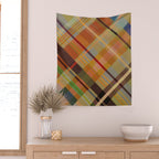 Colorful Plaid #2 Wall Tapestry Gallery Image 2