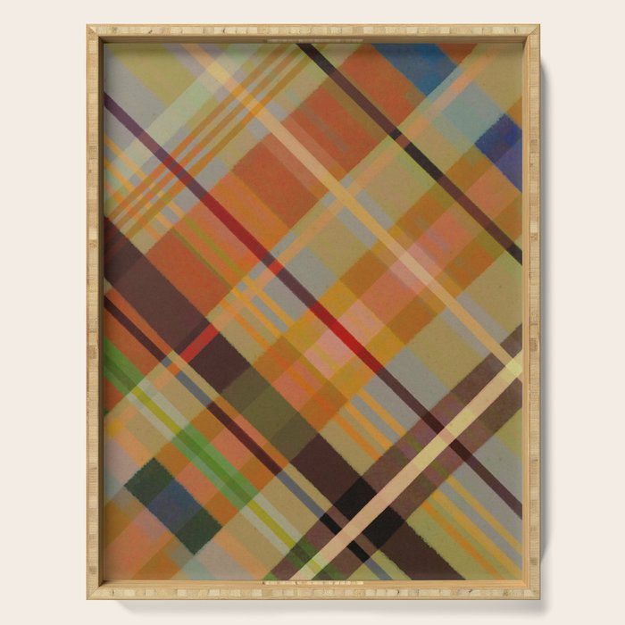 Colorful Plaid #2 Serving Tray Gallery Image 1