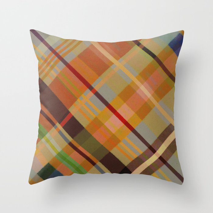 Colorful Plaid #2 Throw Pillow Gallery Image 1