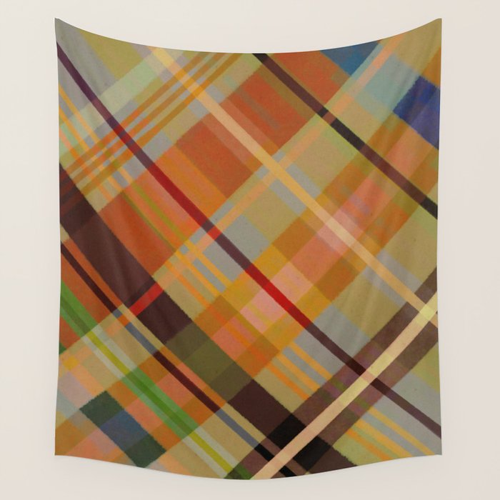 Colorful Plaid #2 Wall Tapestry Gallery Image 4